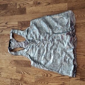 (4) Rachel Roy Signature 100% Silk Sequin Racerback Tank Top Party Disco